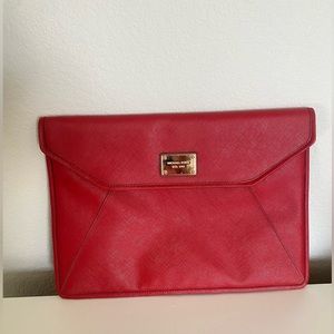 Red laptop bag or case for documents